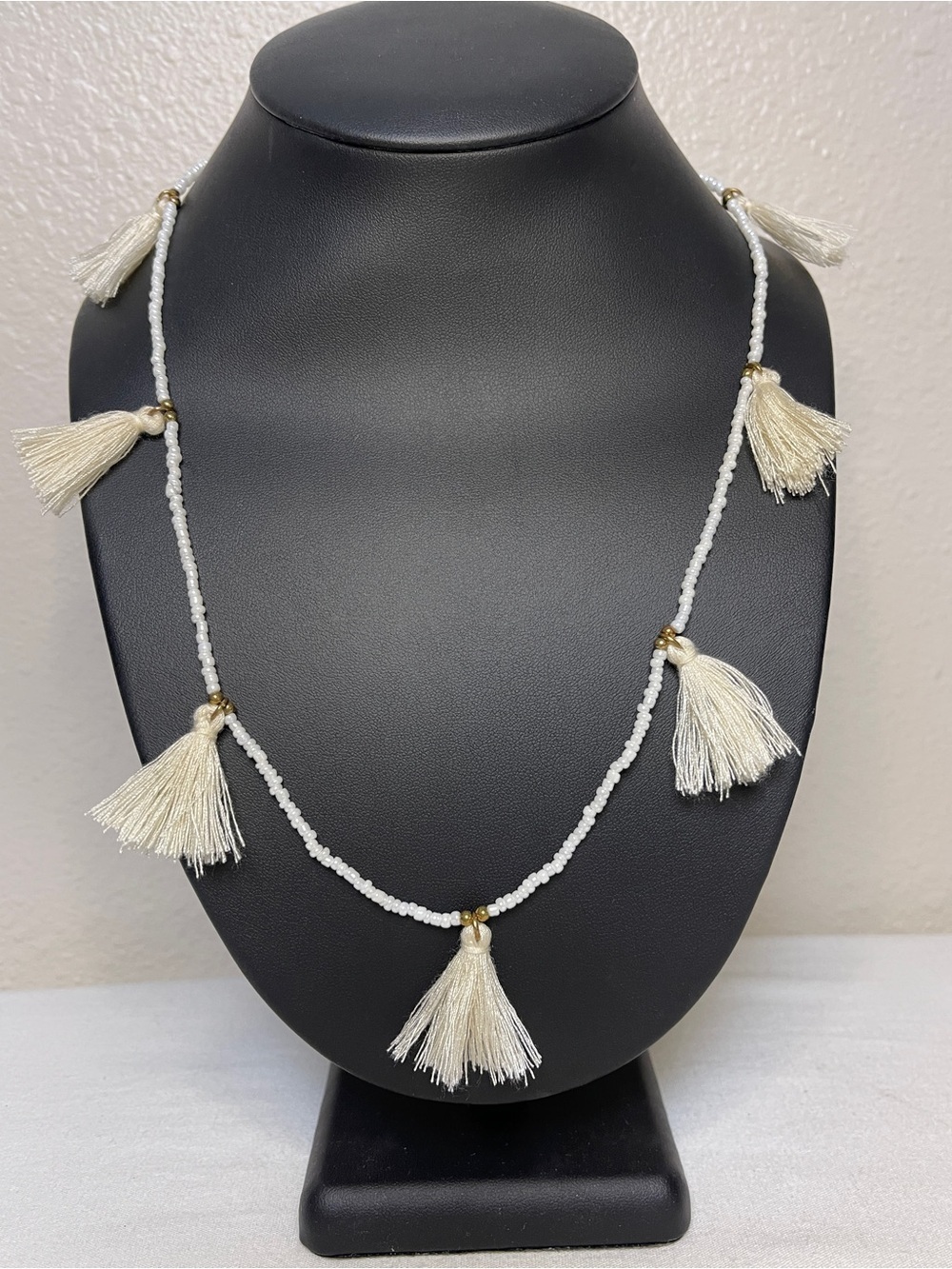 Versano Cream Tassel Beaded Long Necklace - Women Jewelry